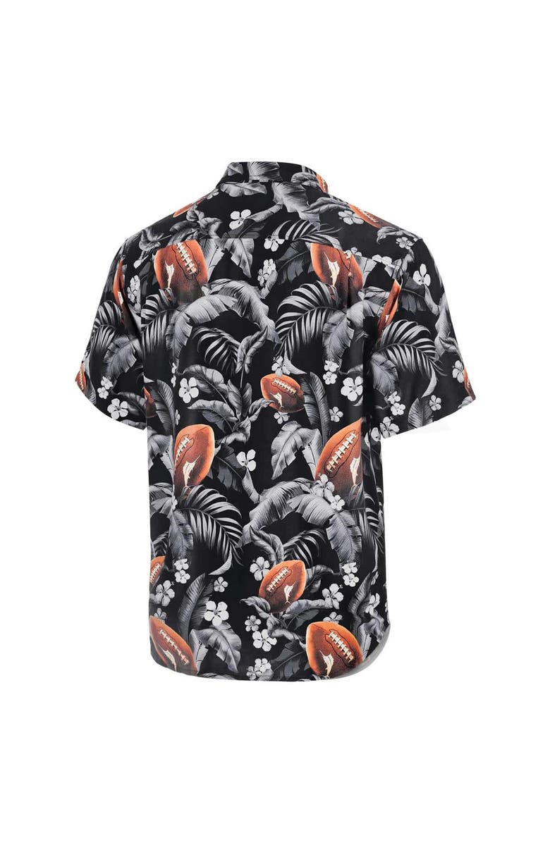 Tommy Bahama Men's Tommy Bahama Black Clemson Tigers Veracruz Cay First Down Blooms Button-Up Shirt, Alternate, color, Black
