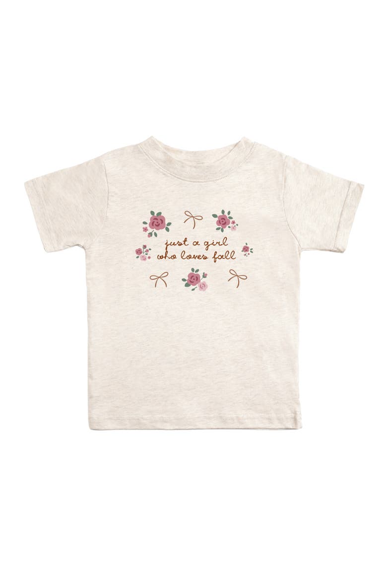 Just A Fall Girl Short Sleeve T-Shirt, Main, color, Natural Heather