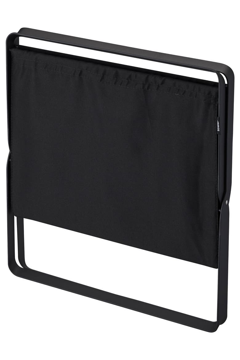 Tower Collapsible Storage Hamper, Alternate, color, BLACK