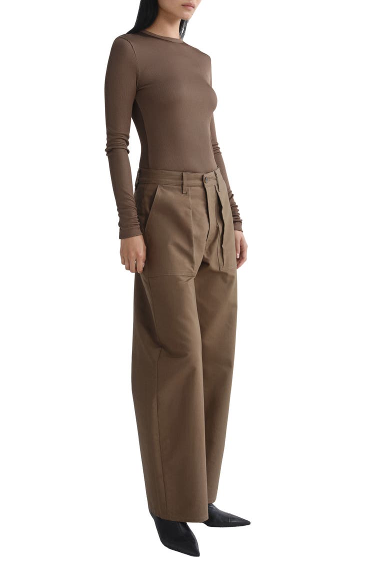 Delphi Slim Ribbed Tee, Alternate, color, BRUNEL BROWN KHAKI