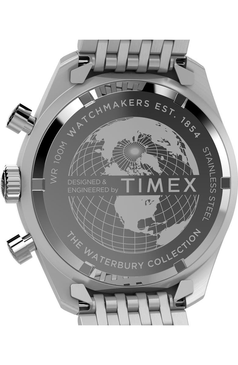 Timex<sup>®</sup> Waterbury Traditional Chronograph Bracelet Watch, 41mm, Alternate, color, Silver