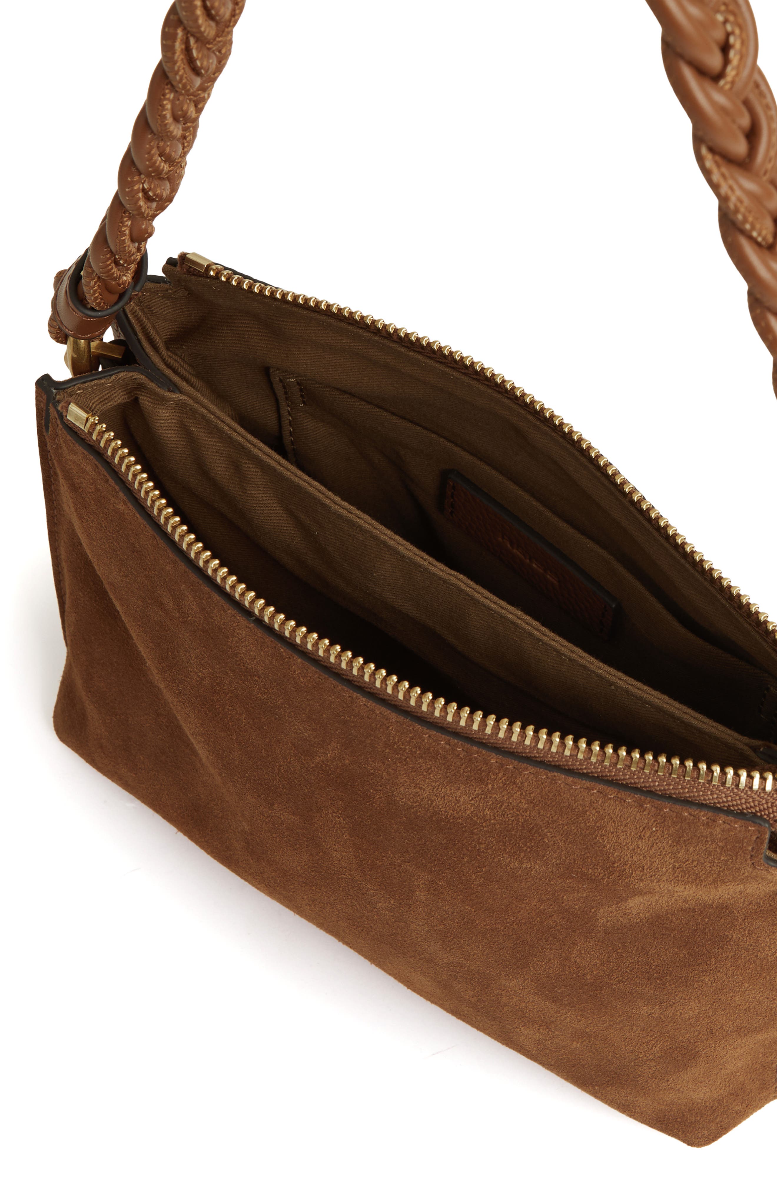 Reiss Paige Suede Crossbody Bag, Alternate, color, 