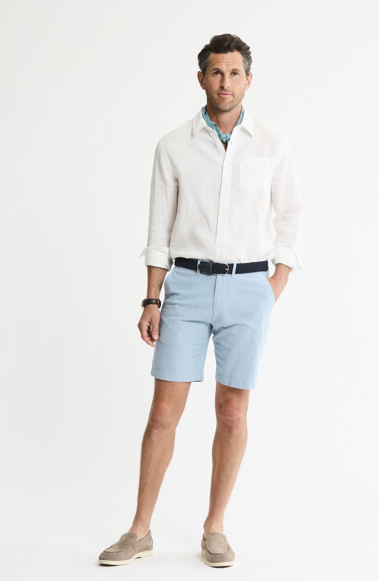 JACHS Stretch Cotton Chambray Shorts, Alternate, color, Light Blue