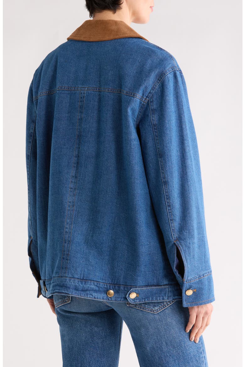 Relaxed Fit Barn Jacket, Alternate, color, MEDIUM WASH