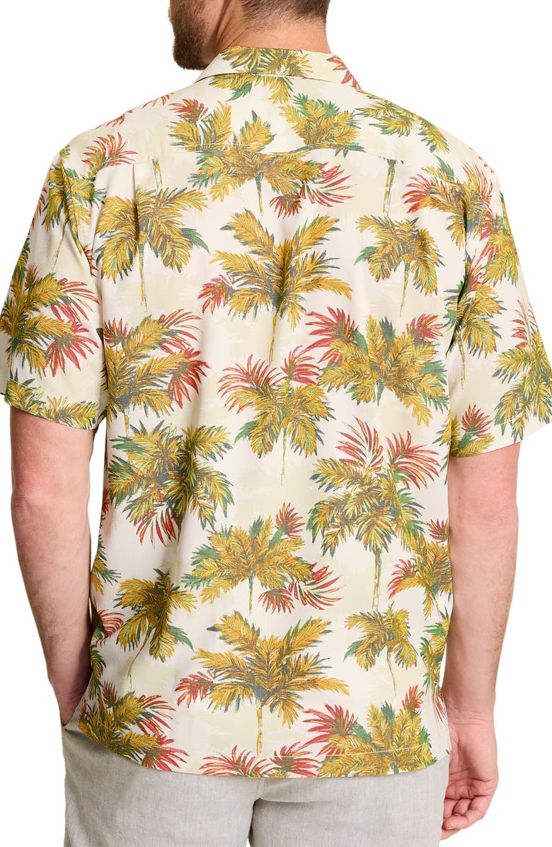 Tommy Bahama Coastal Ease IslandZone<sup>®</sup> Palm Voyage Print Camp Shirt, Alternate, color, Racing Green