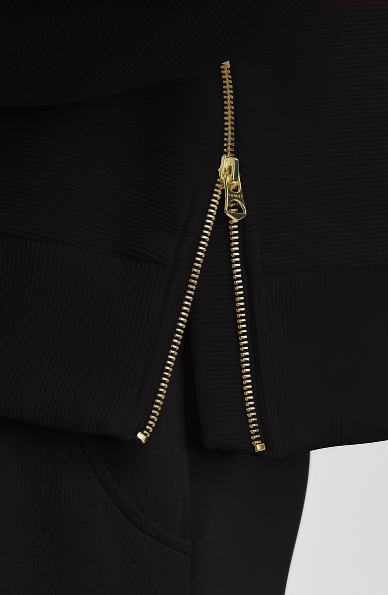 Varley Addelyn Ottoman Rib Sweatshirt, Alternate, color, Black