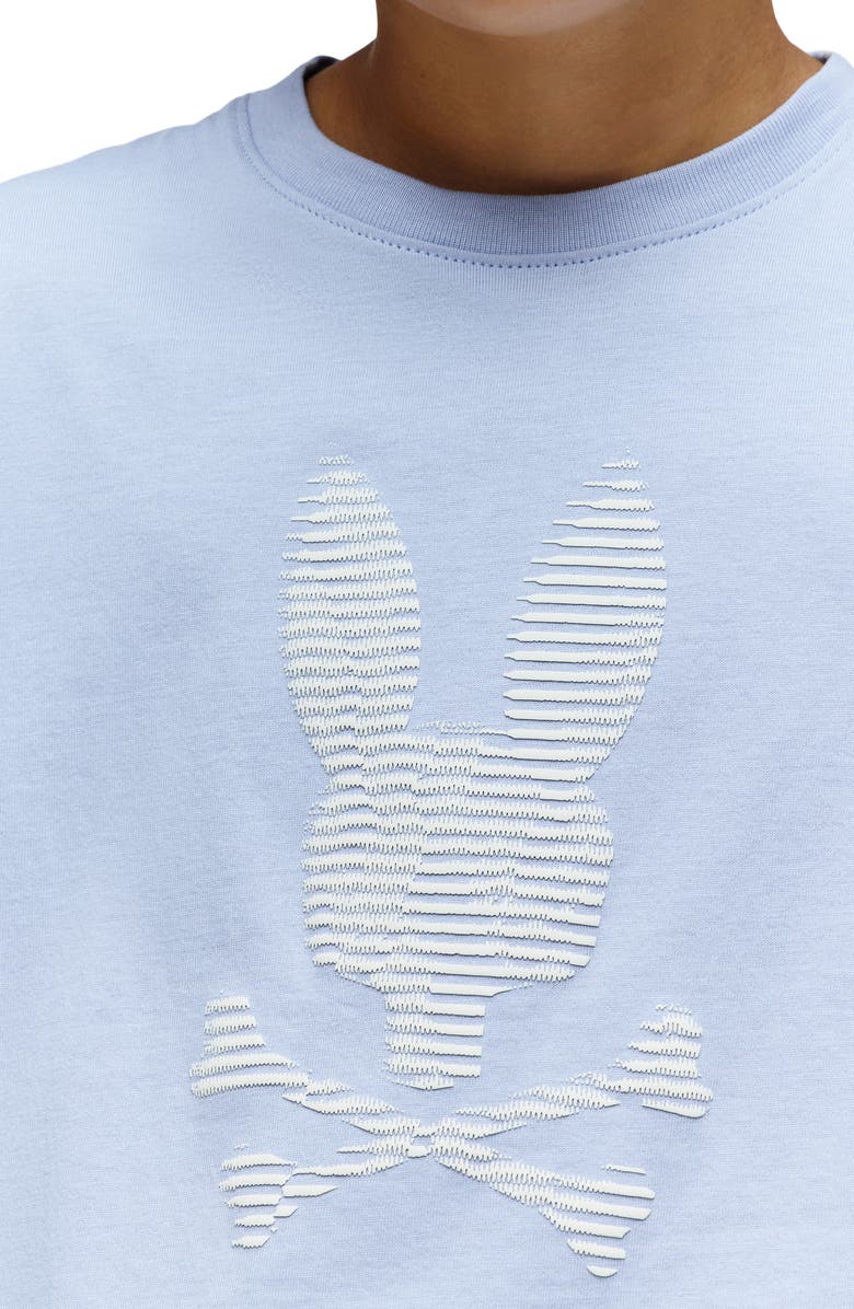 Psycho Bunny Kids' Grant Bunny Pima Cotton Graphic T-Shirt, Alternate, color, Zen Blue