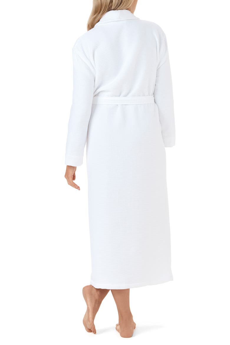 Unisex Waffle Terry Robe, Alternate, color, WHITE