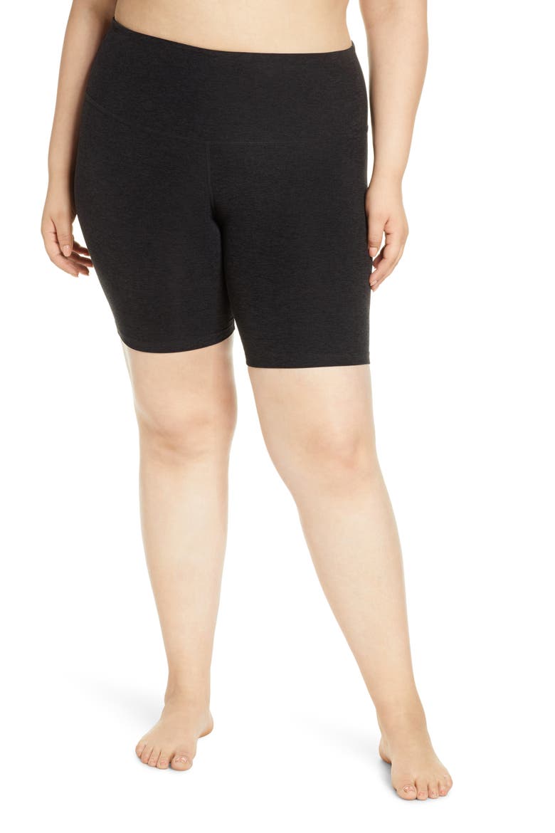 High Waist Bopo Bike Shorts, Main, color, DARKEST NIGHT