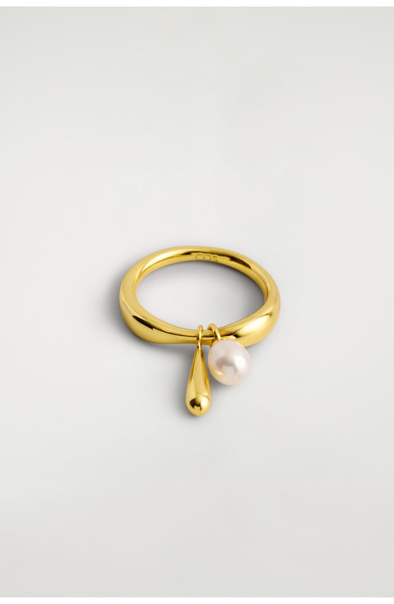 COS Teardrop-Charm Ring, Alternate, color, Gold
