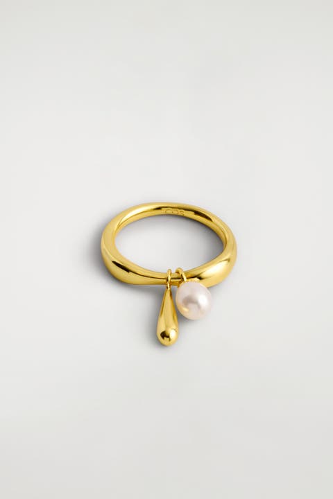 Teardrop-charm Ring