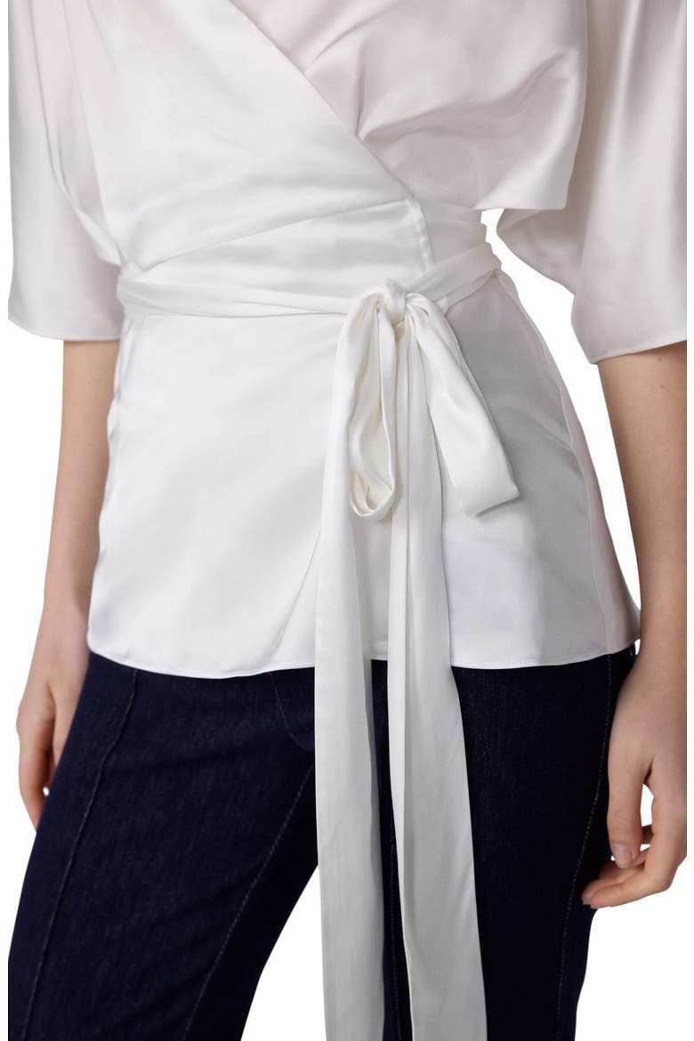 Amara Wrap Top, Alternate, color, WHITE