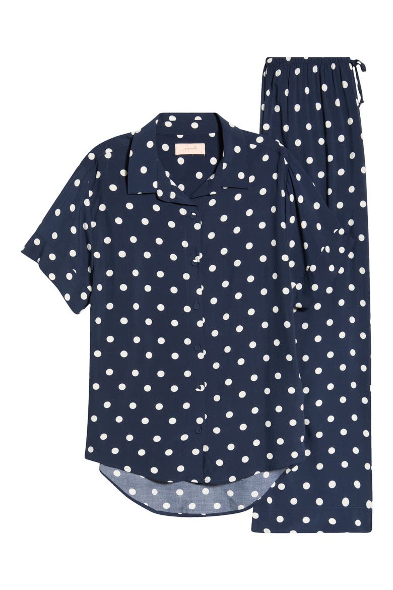 Spot Pajamas, Alternate, color, DEEP NAVY/ CREAM SPOT