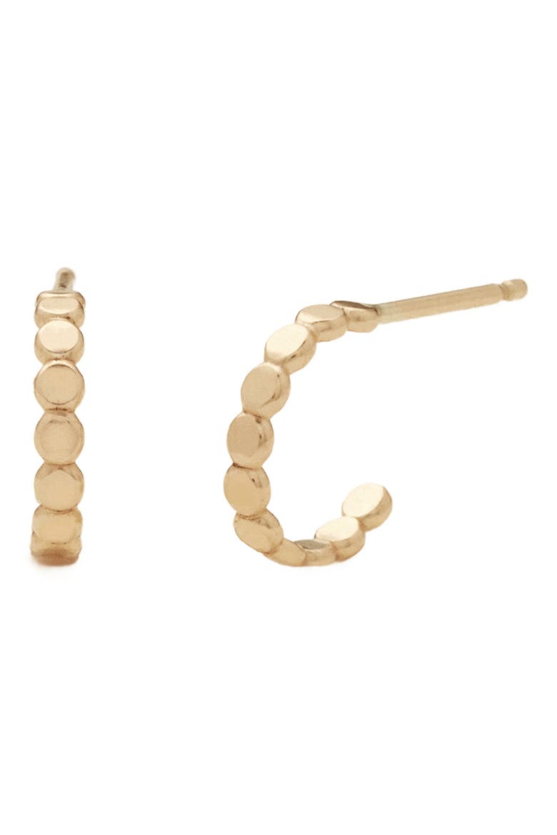 Poppy Hoop Earrings, Main, color, GOLD FILLED 10MM