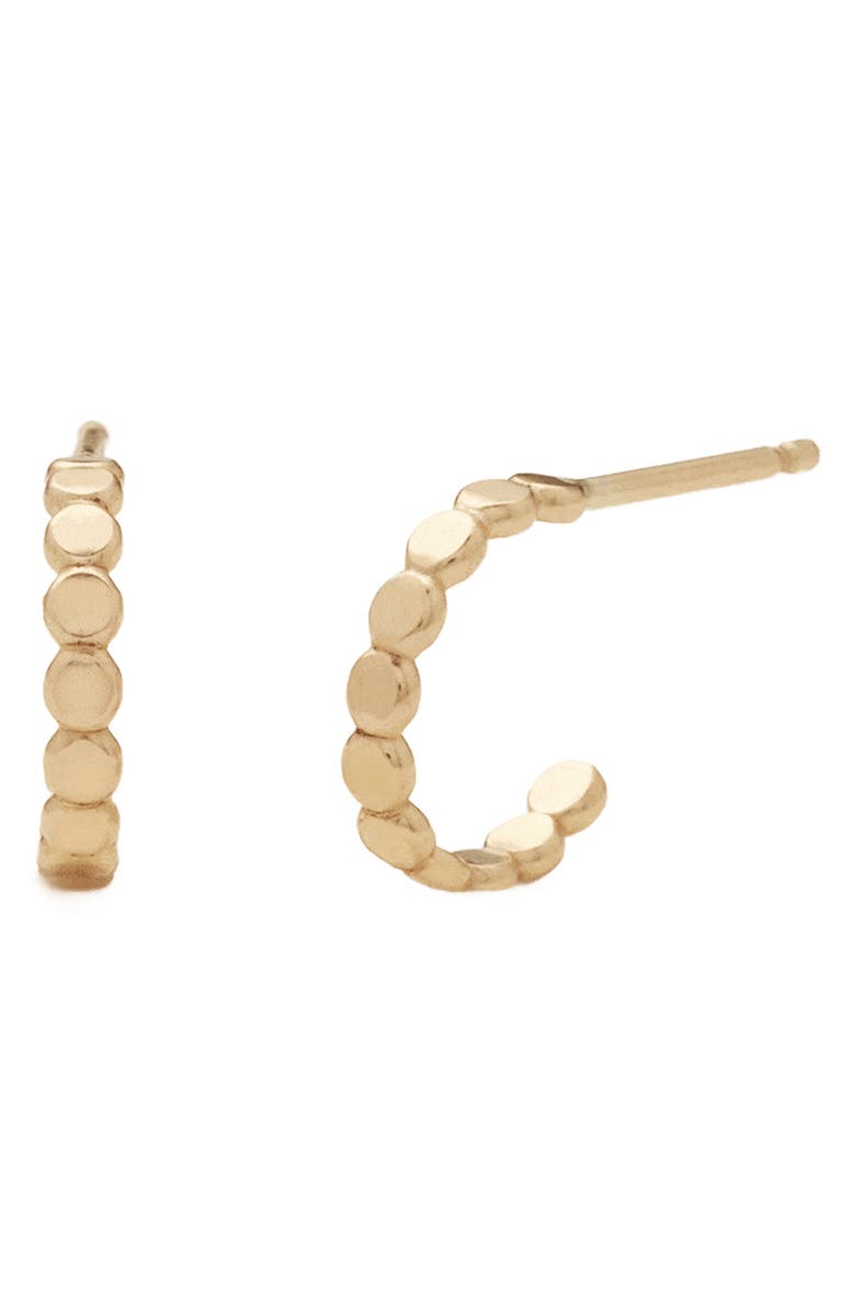 MADE BY MARY Poppy Hoop Earrings, Main, color, Gold Filled 10Mm