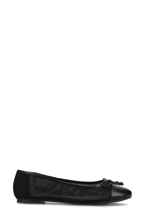 Journee Collection Kaiah Ballet Flat In Mesh/black