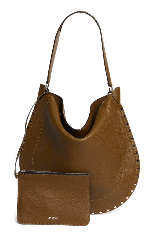 Isabel Marant Oskan Bubble Soft Leather Hobo Bag In Brown