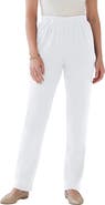 Roaman's Plus Size Soft Knit Relaxed Pull-On Straight Leg Pant (Plus)