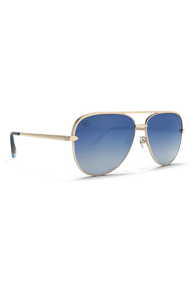 60.5mm Shadow Polarized Aviator Sunglasses, Alternate, color, MATTE GOLD