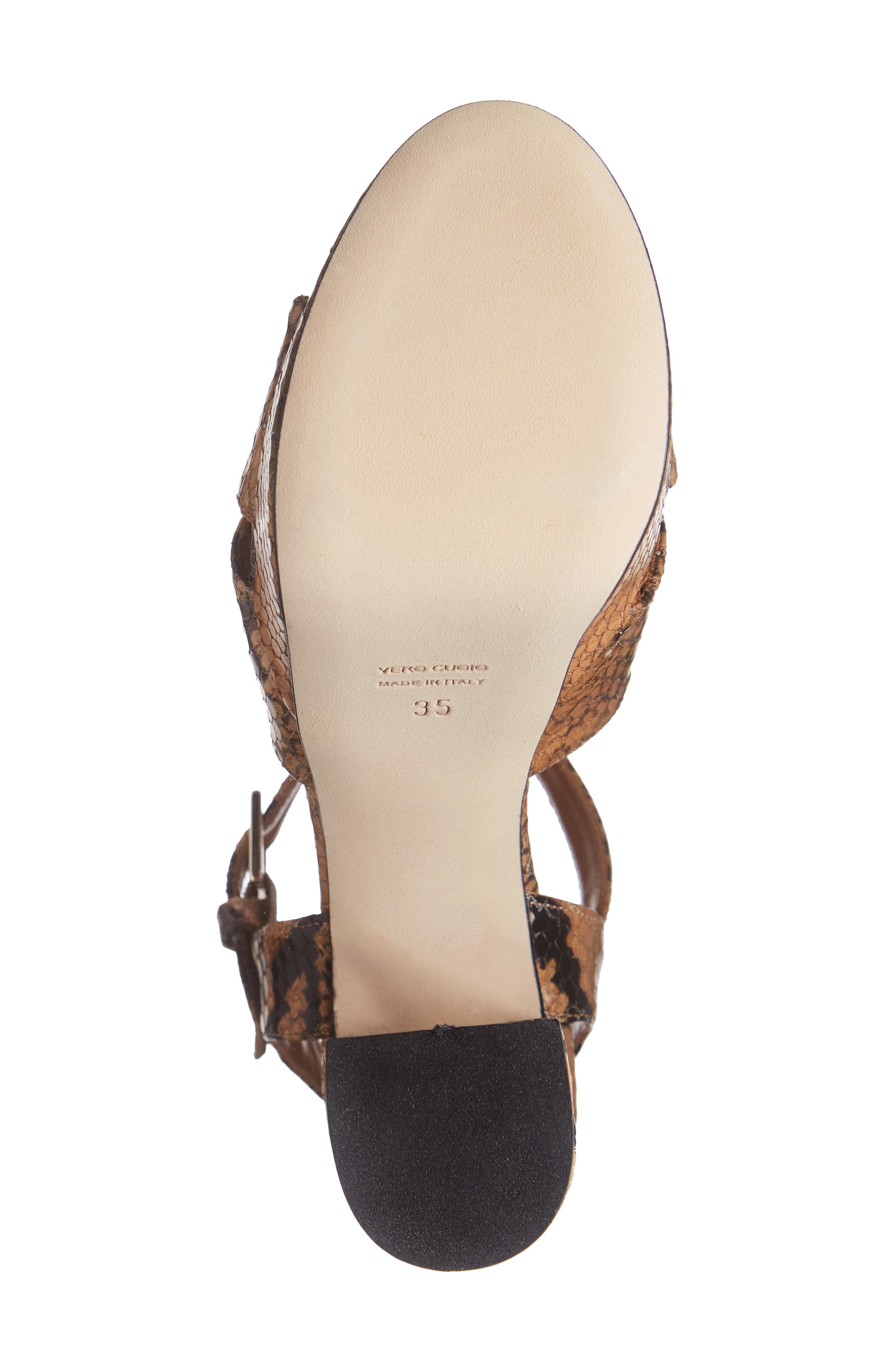 Paris Texas Python Embossed Platform Sandal, Alternate, color, 