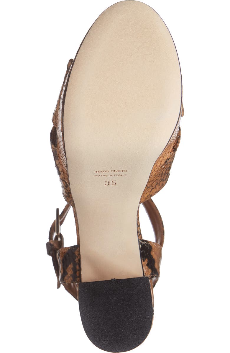 Paris Texas Python Embossed Platform Sandal, Alternate, color,