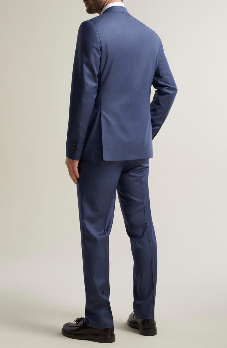 Samuelsohn Regular Fit Blue Wool Sharkskin Suit, Alternate, color, 