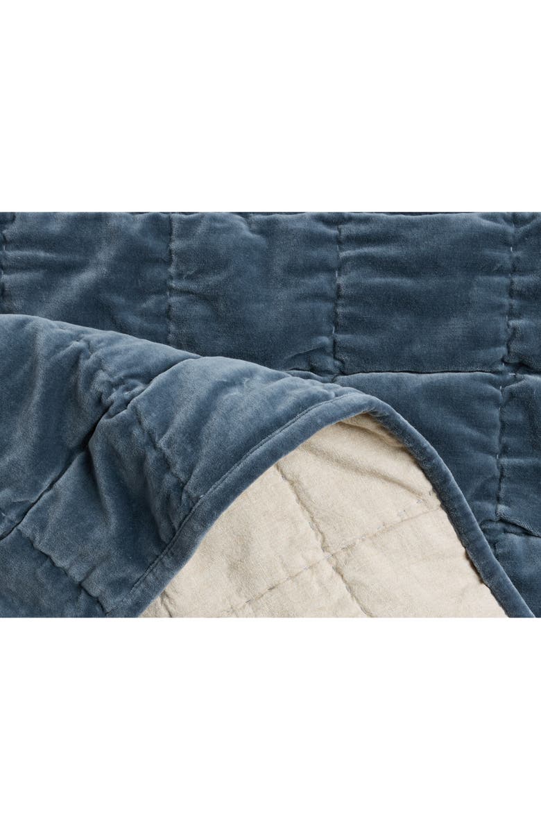 Parachute Hand Stitched Velveteen Quilt, Alternate, color, Dusk