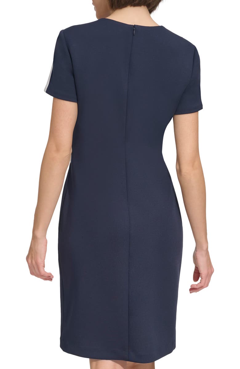 Tommy Hilfiger Short Sleeve Scuba Knit Sheath Dress, Alternate, color, 
