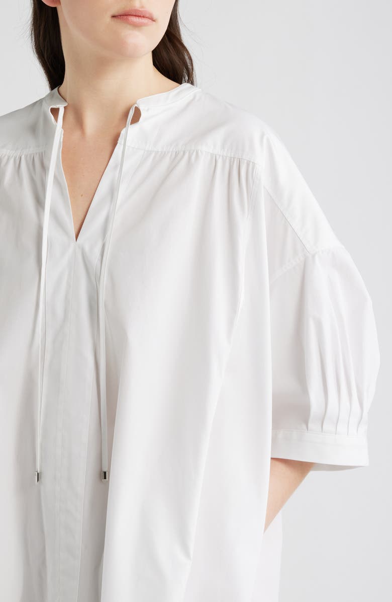 BOSS Dollana Oversize Cotton Shift Dress, Alternate, color, Bright White