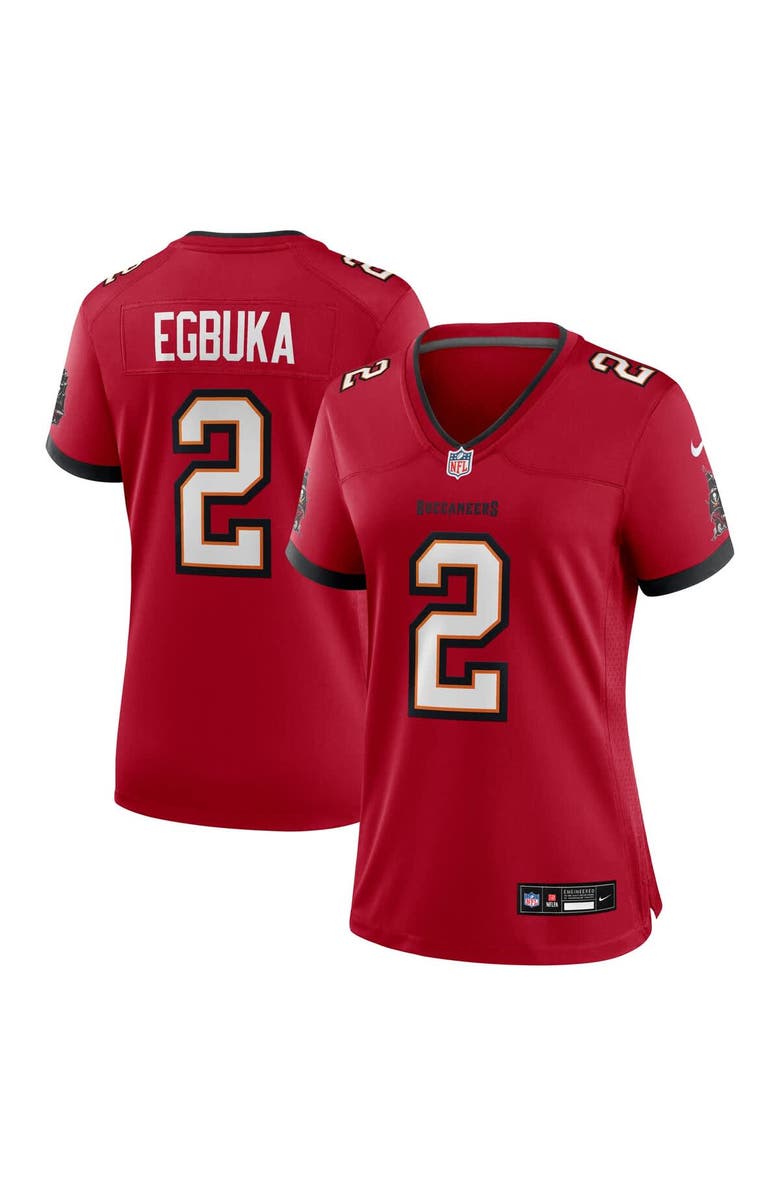Nike Women
s Nike Emeka Egbuka Red Tampa Bay Buccaneers Team Game Jersey, Main, color, Red