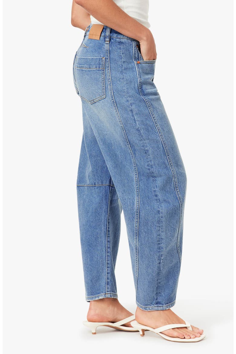 Harper High Waist Crop Barrel Leg Jeans, Alternate, color, COVE
