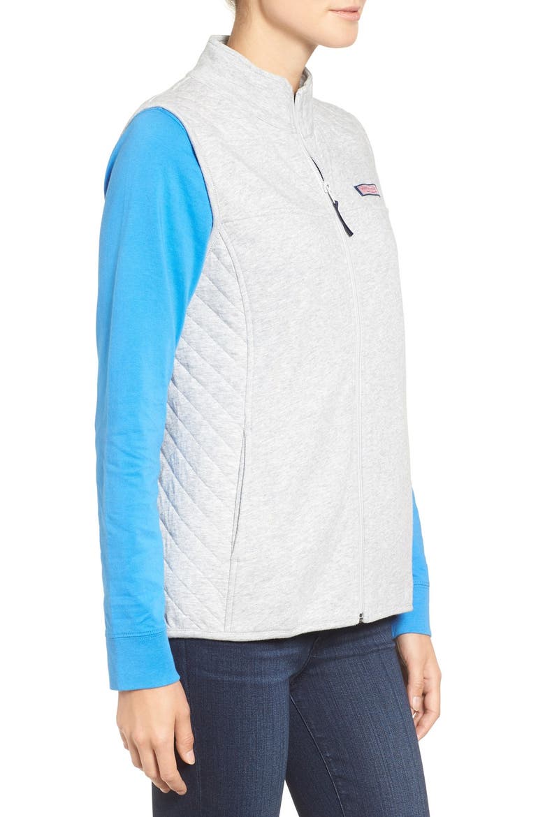 Shep Quilted Panel Vest, Alternate, color, GRAY HEATHER