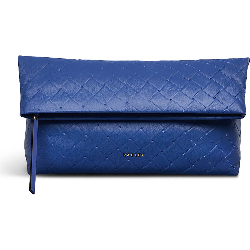 Radley Weaver Lane Medium Flapover Clutch In Blue