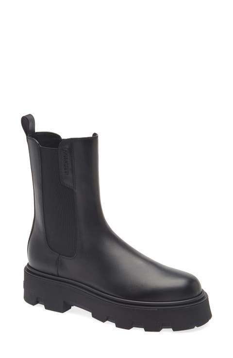 関税送料込Moncler Chelsea Ankle Boots Moncler Larue Chelsea leather ankle boots Moncler