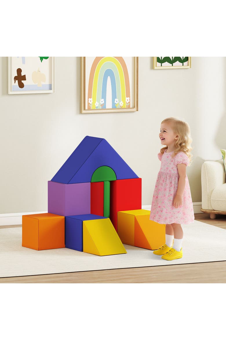 11-Piece Kids Crawl and Climb Activity Play Set, Toddler Soft Foam Structure, Alternate, color, Assorted