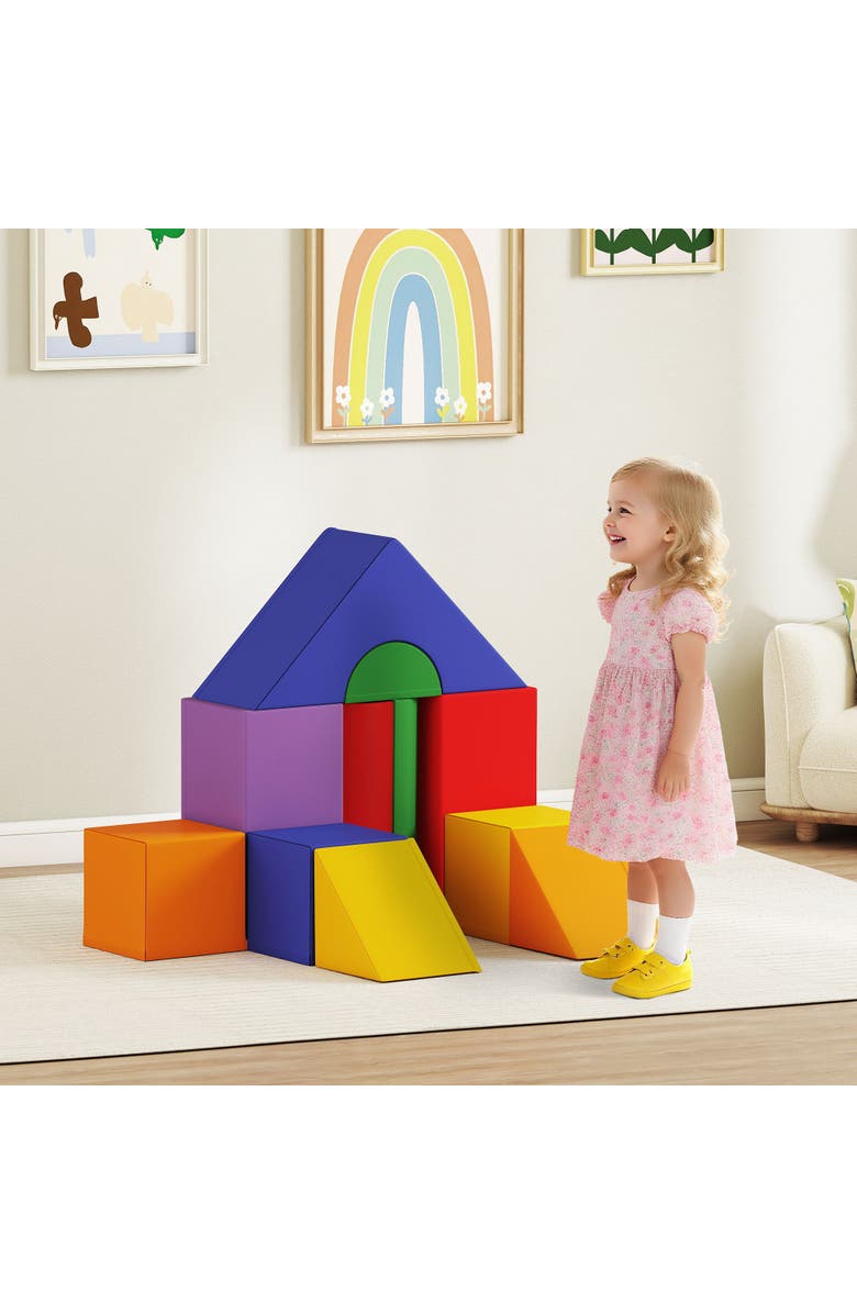 Soozier 11-Piece Kids Crawl and Climb Activity Play Set, Toddler Soft Foam Structure, Alternate, color, Assorted