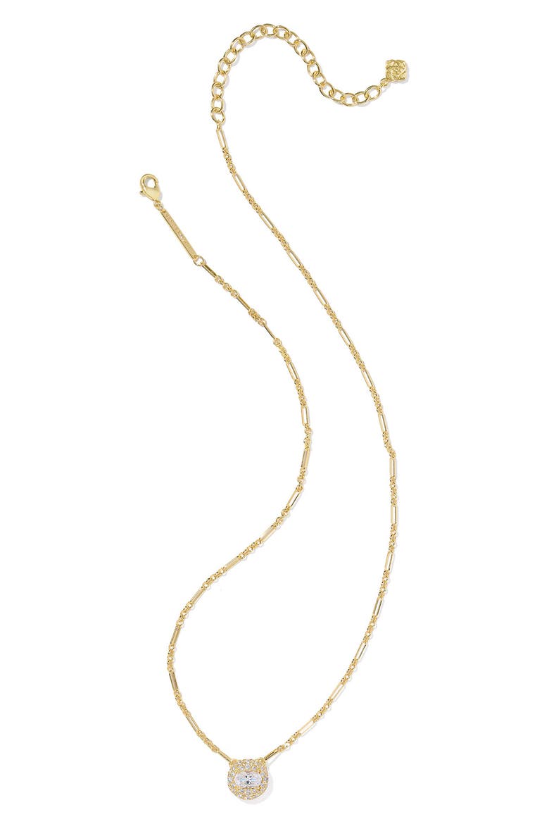 Bella Short Pendant Necklace, Alternate, color, GOLD WHITE CUBIC ZIRCONIA