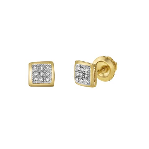 Beamz 10K Yellow Gold Diamond Stud Earrings - 0.05ct.