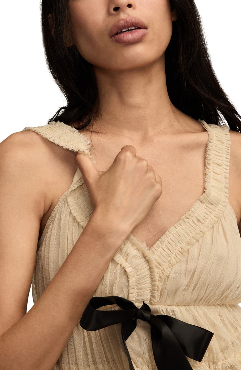 Lucky Brand Tiered Tulle Camisole, Alternate, color, Cream