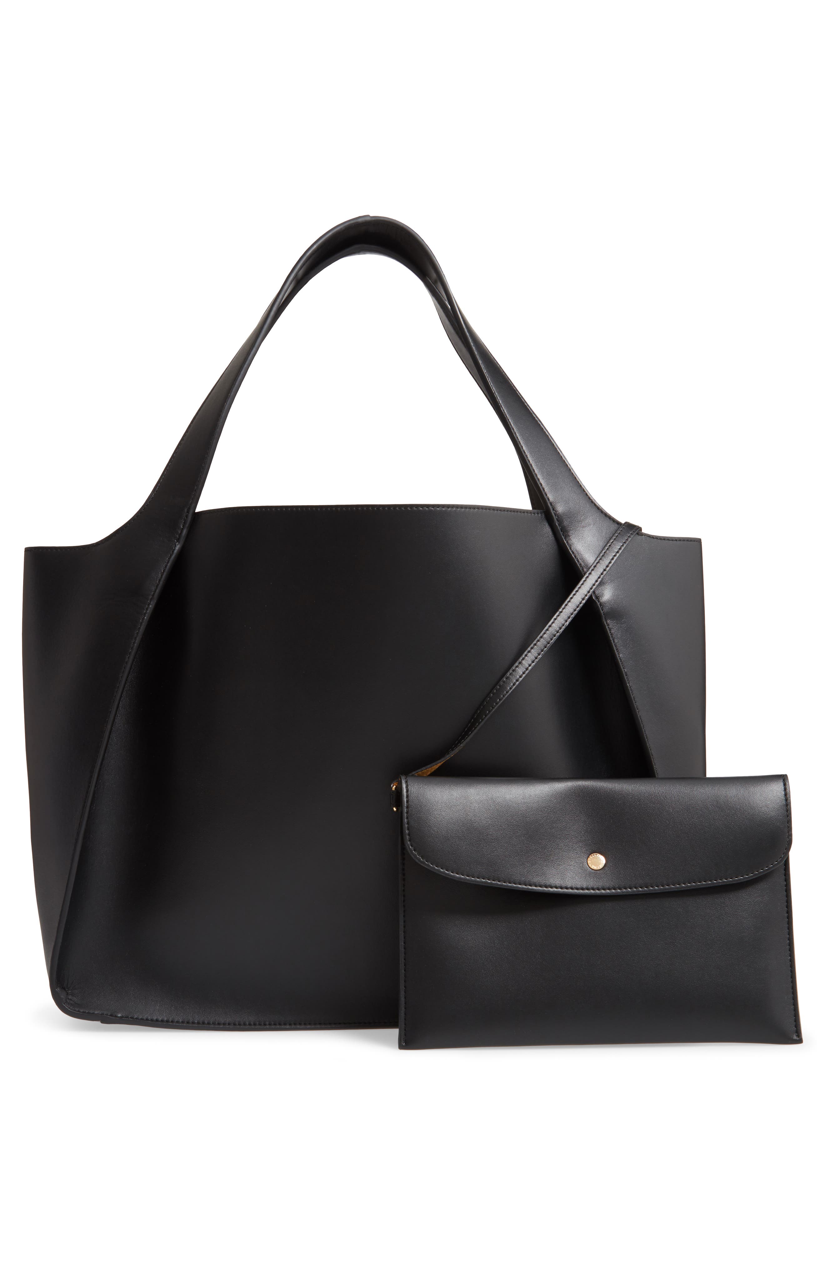 Stella McCartney Perforated Logo Faux Leather Tote, Alternate, color, 