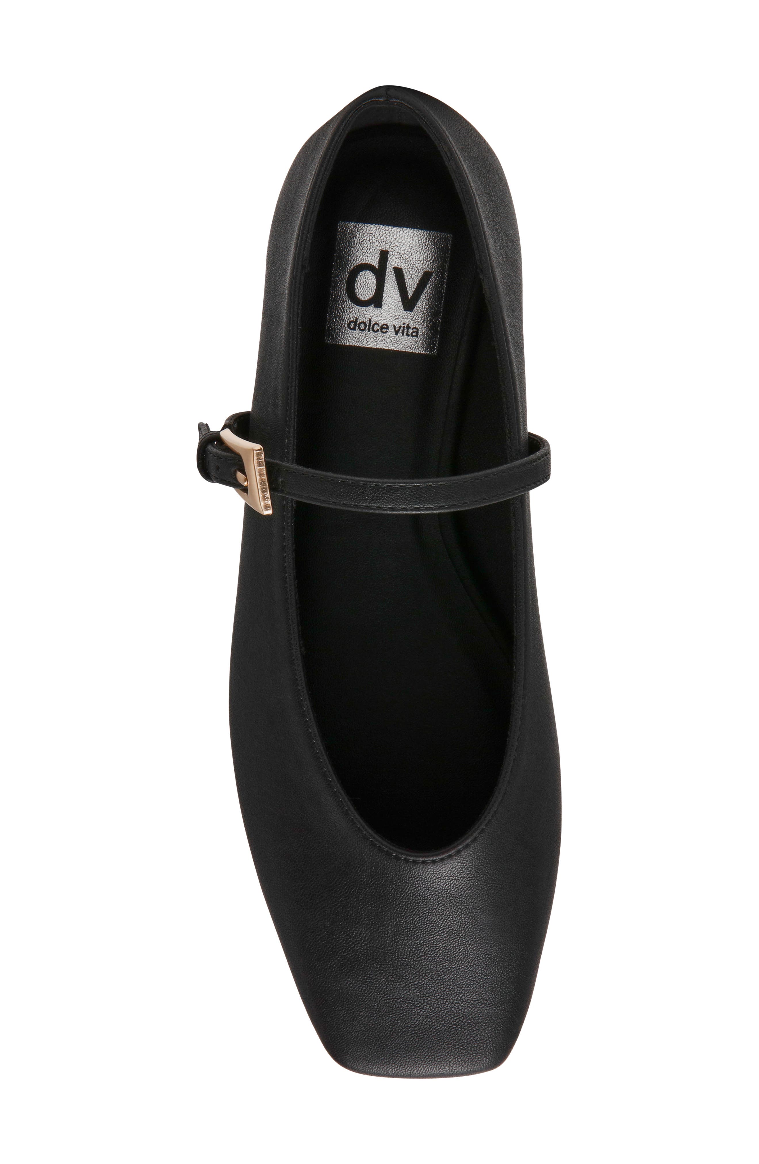 Fabes Mary Jane Flat, Alternate, color, BLACK SMOOTH