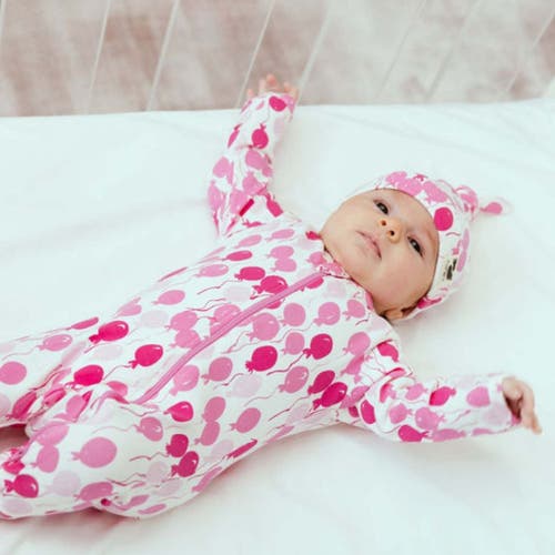Norani Balloons Stretch Organic Cotton Zip Footie