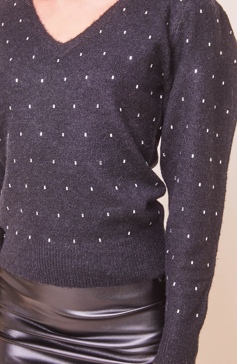 ASTR the Label Abigail Puff Sleeve Embellished Sweater, Alternate, color, 