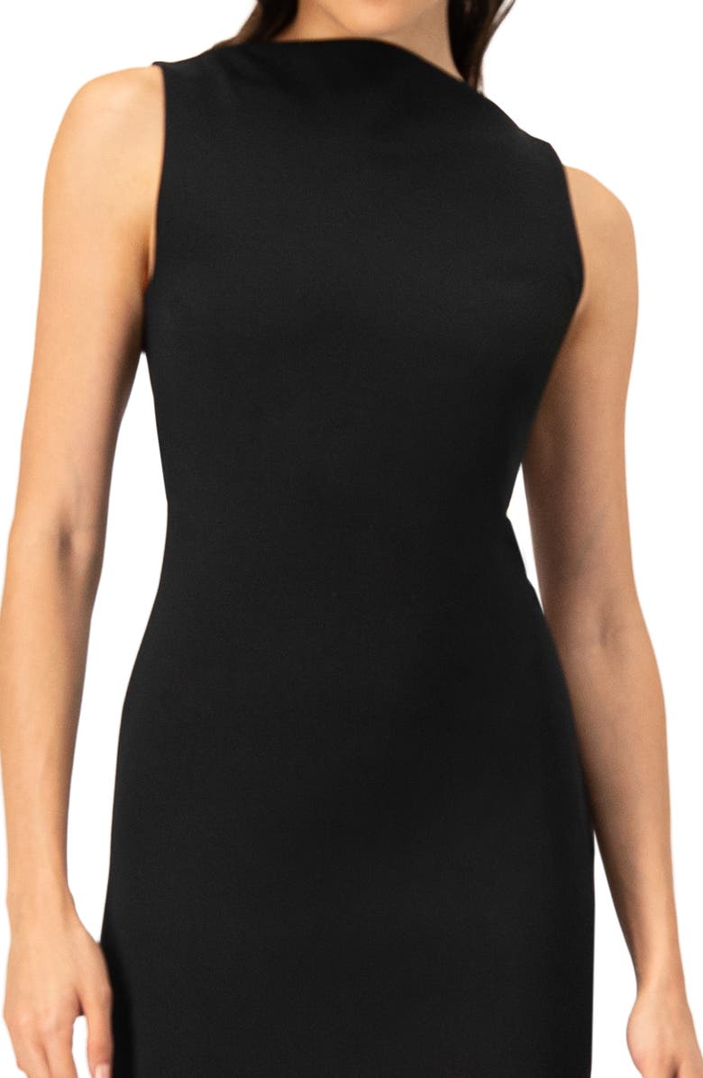 IVONNE Sleeveless Midi Dress with Side Slit, Alternate, color, Black