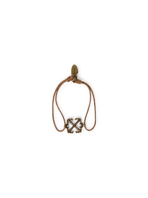 Men's Vintage Arrow Cord Bracelet With Magnetic Closure