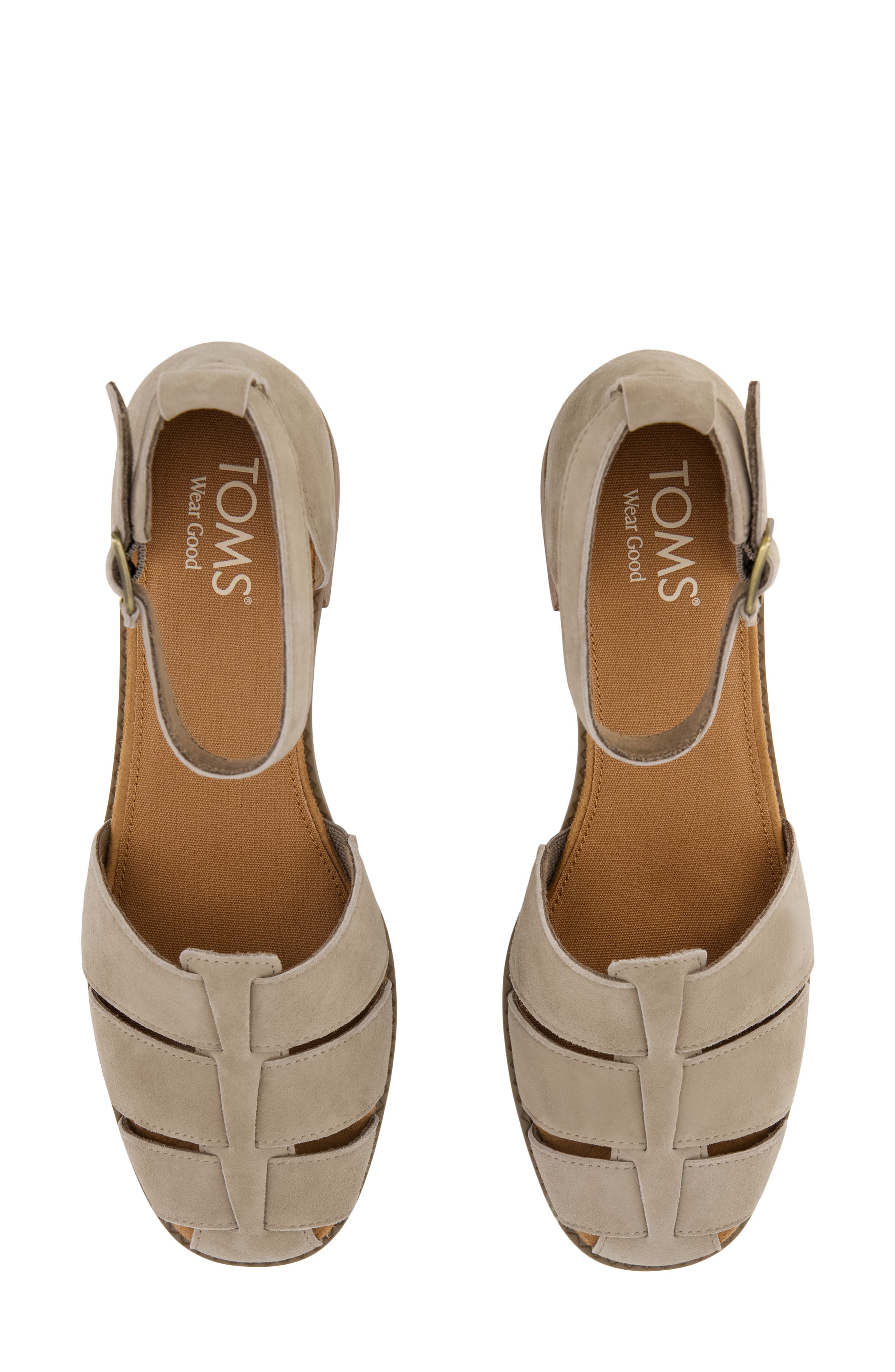 TOMS Jaclyn Ankle Strap Fisherman Sandal, Alternate, color, Medium Beige