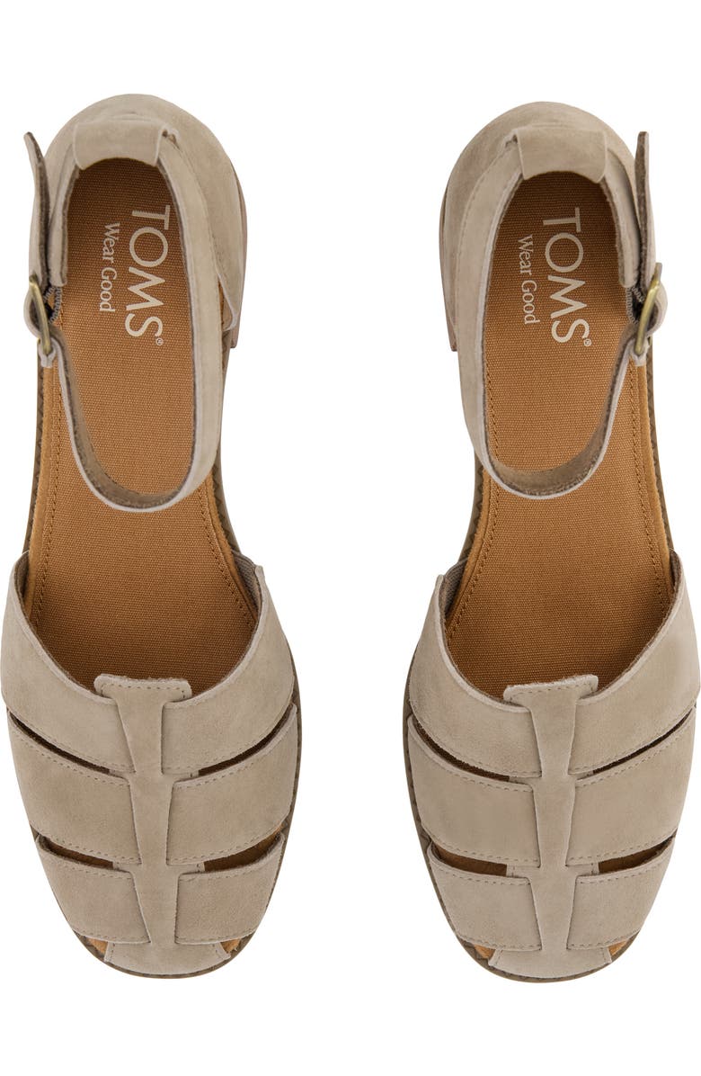 TOMS Jaclyn Ankle Strap Fisherman Sandal, Alternate, color, Medium Beige