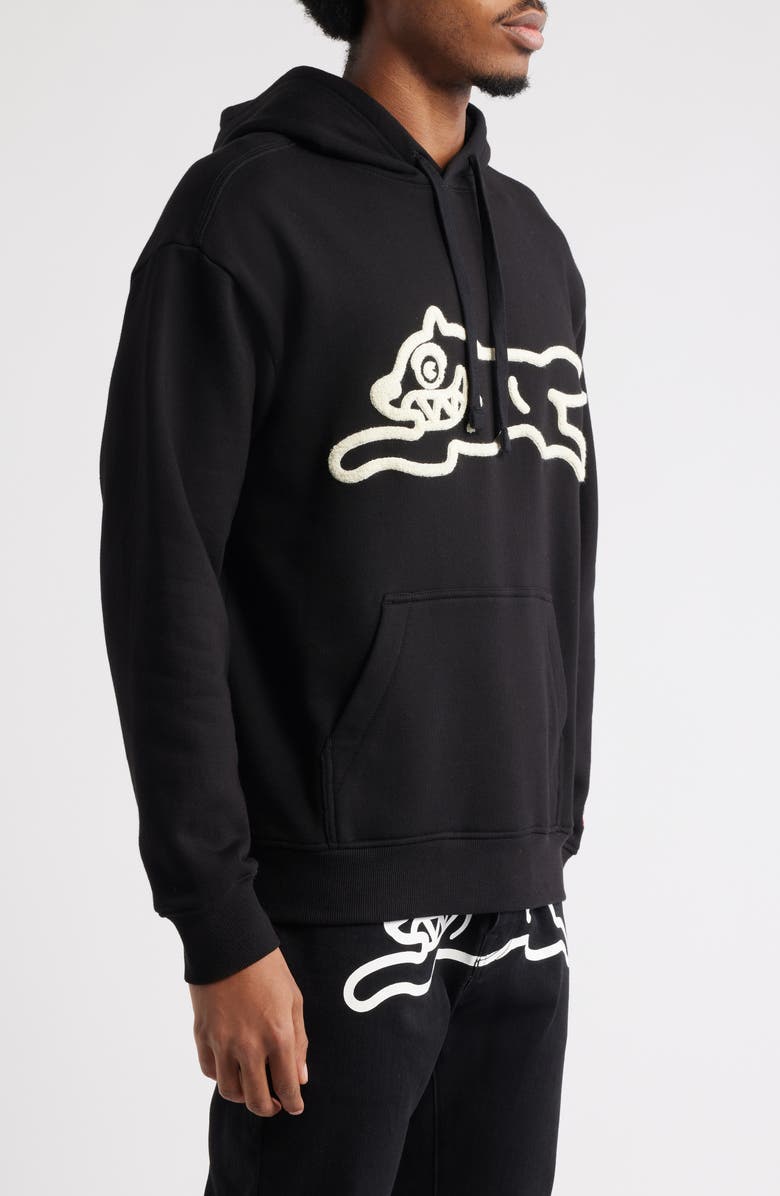 ICECREAM Sauce Logo Appliqué Hoodie, Alternate, color, Black