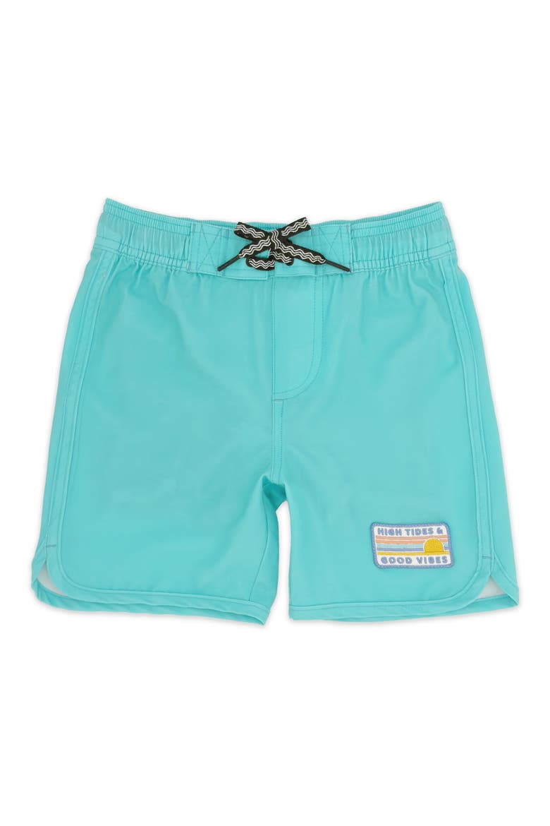 Kids' Scallop Board Shorts, Main, color, OCEAN BLUE