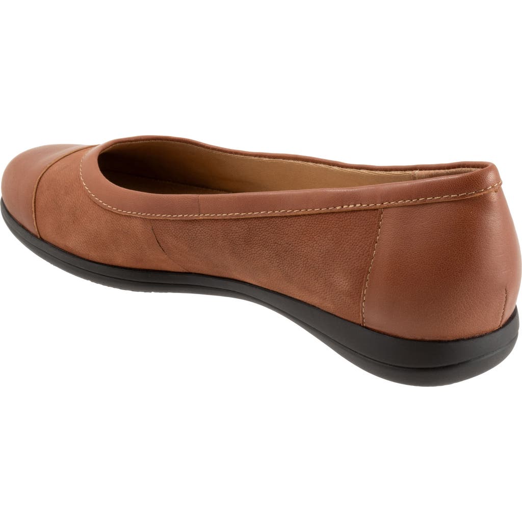 Trotters Delmara Cap Toe Slip-on In Luggage Nubuck
